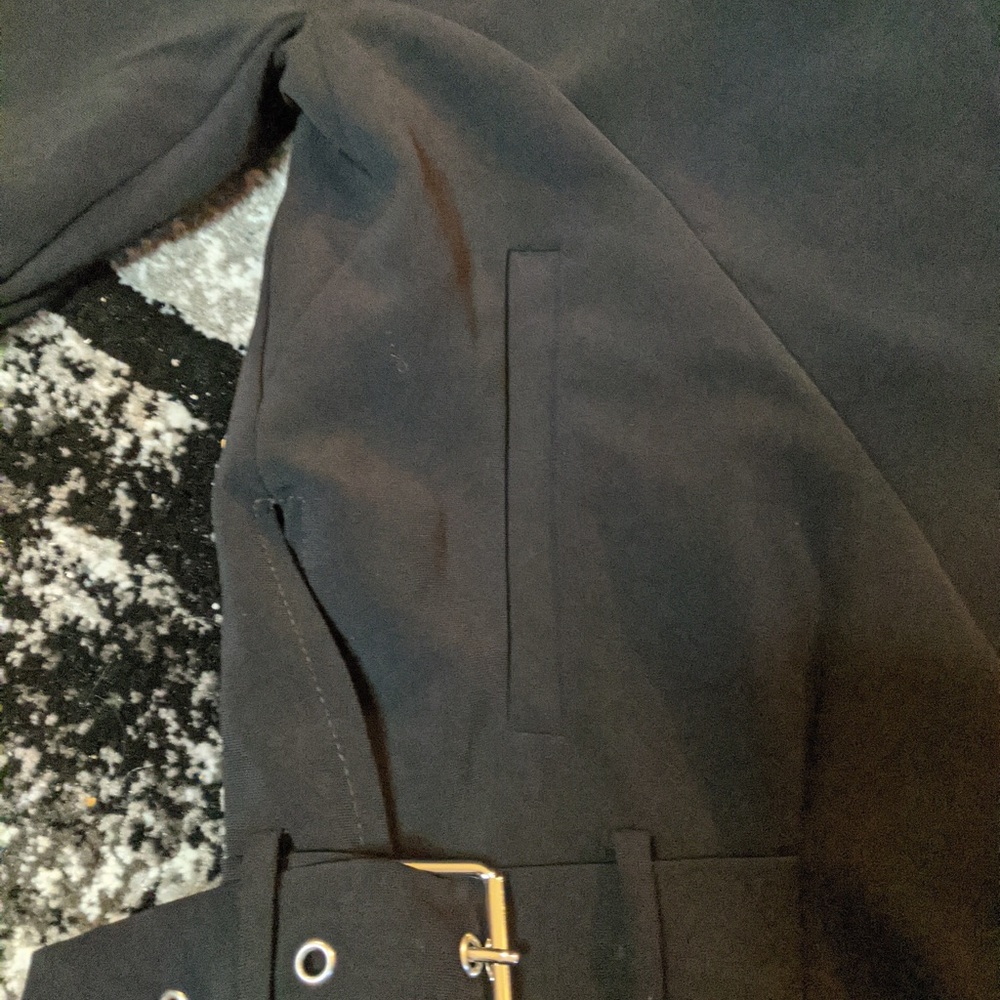 Zara Basic Black Moto Jacket Drapey Minimalist Bo… - image 3